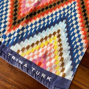 Trina Turk large beach towel in wonderful Chevron colorful pattern